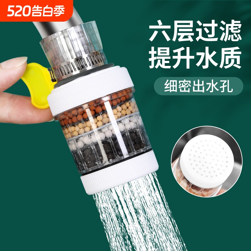 水龙头延伸过滤器防溅水神器厨房冷热两用过滤万向适用自来水净水