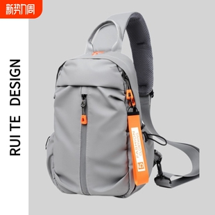 时尚 新款 设计休闲潮流斜挎包简约通勤胸包防水 单肩包2026个性 男士