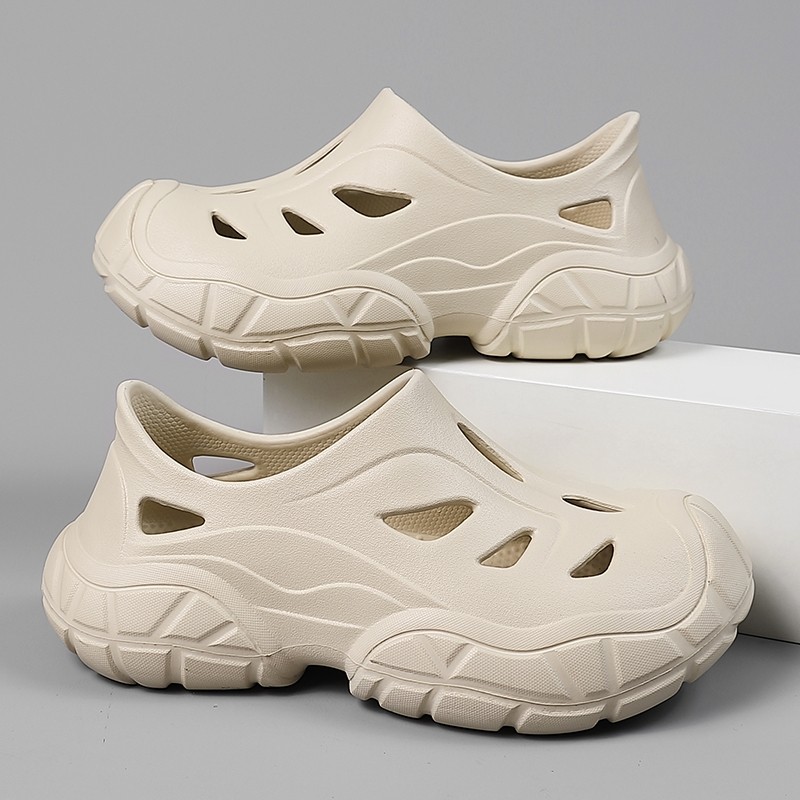 轮胎洞洞鞋男款夏季外穿防臭防滑全包开车沙滩溯溪涉水凉鞋男拖鞋