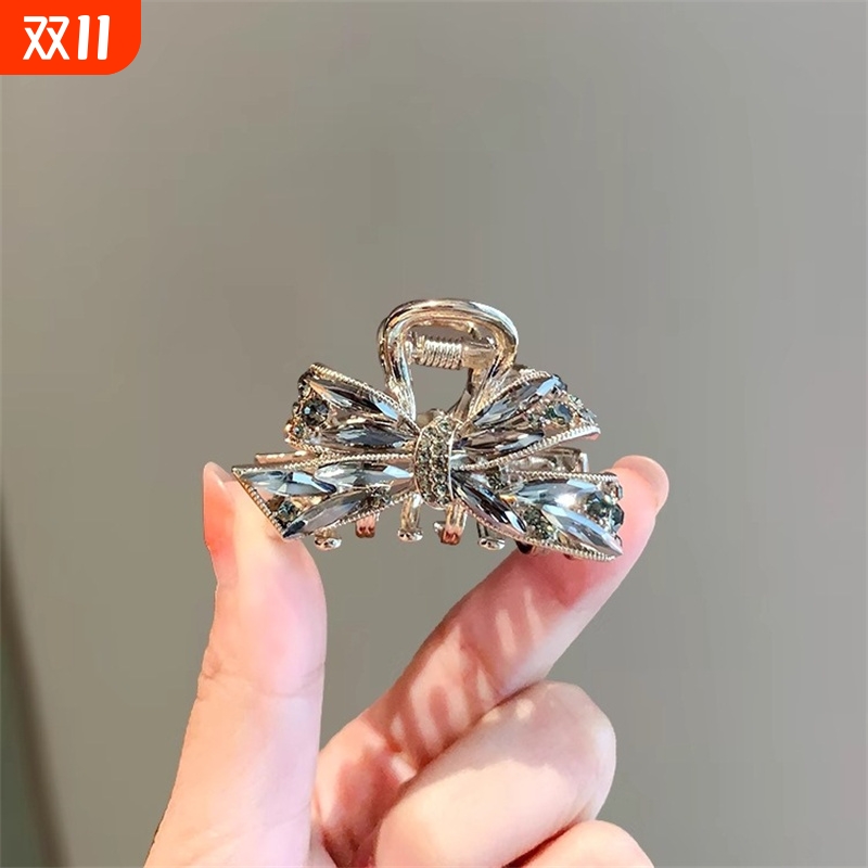 韩系精致闪耀水晶蝴蝶结中号抓夹