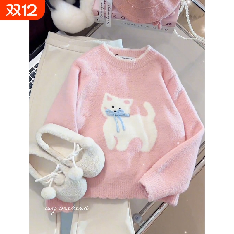 新款毛衣中大童秋冬休闲宽松上衣