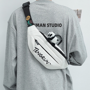 斜挎包男款 背包腰包运动单肩包女手机潮牌小挎包 男生潮流胸包男士