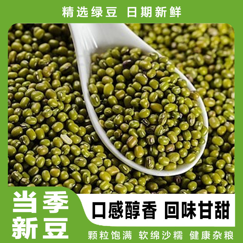 绿豆农家薄皮新货易沙易煮绿小豆颗粒饱满粗粮小包装可发芽豆煮粥