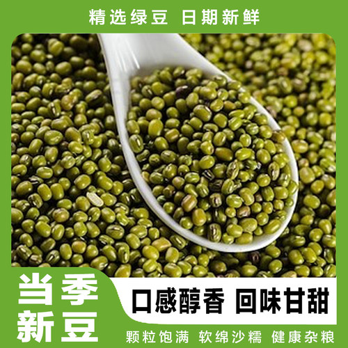 绿豆农家薄皮新货易沙易煮绿小豆颗粒饱满粗粮小包装可发芽豆煮粥