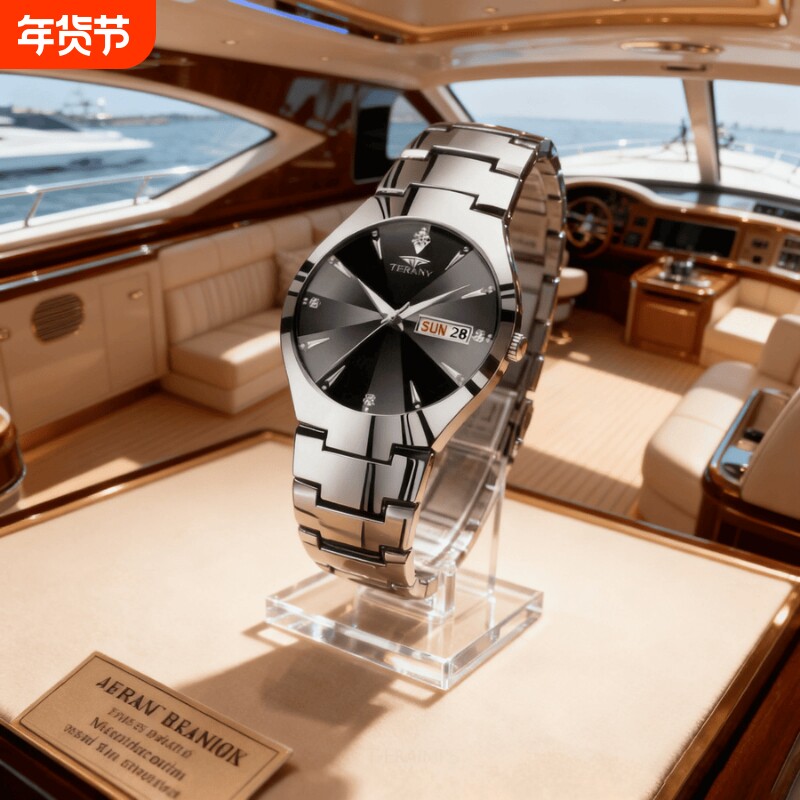 男士手表男正品名牌全自动非机械表男款商务防水石英腕表镂空夜光