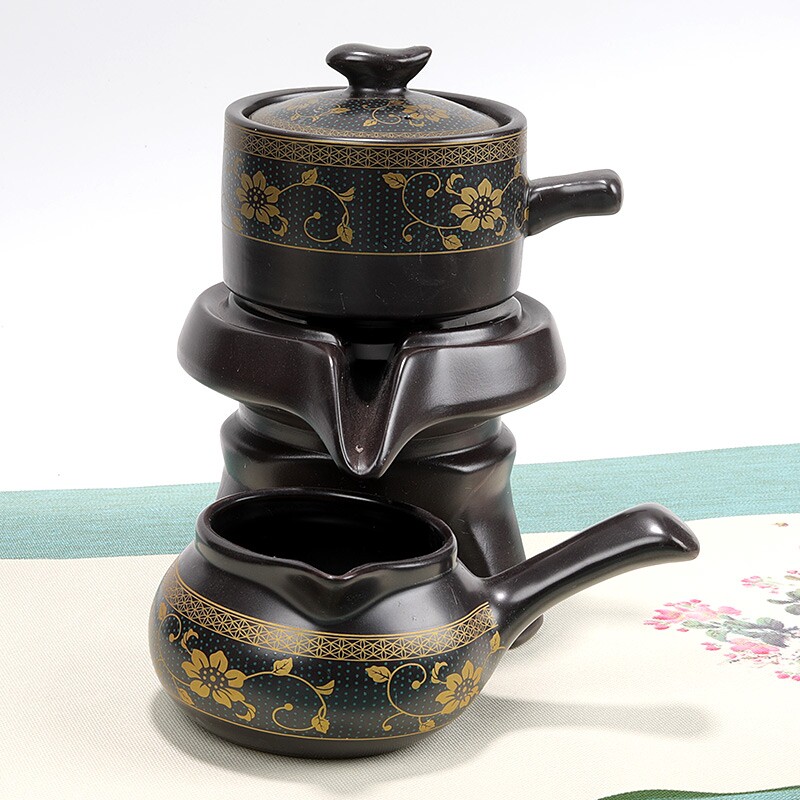 懒人石磨茶具套装家用防烫泡茶壶功夫茶杯半自动冲茶神器整套茶器