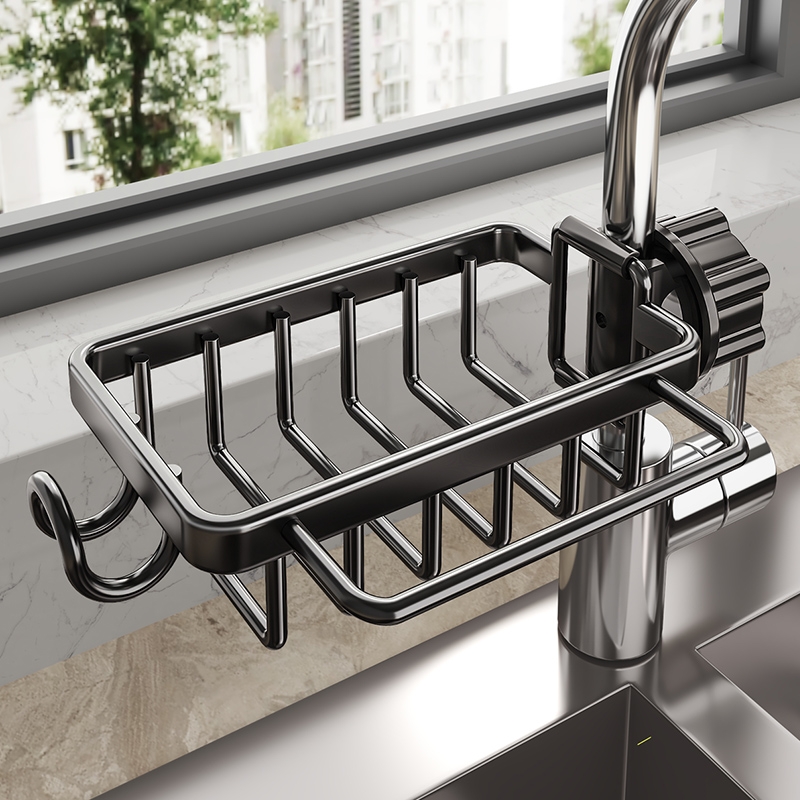 【加厚太空铝】水龙头置物架