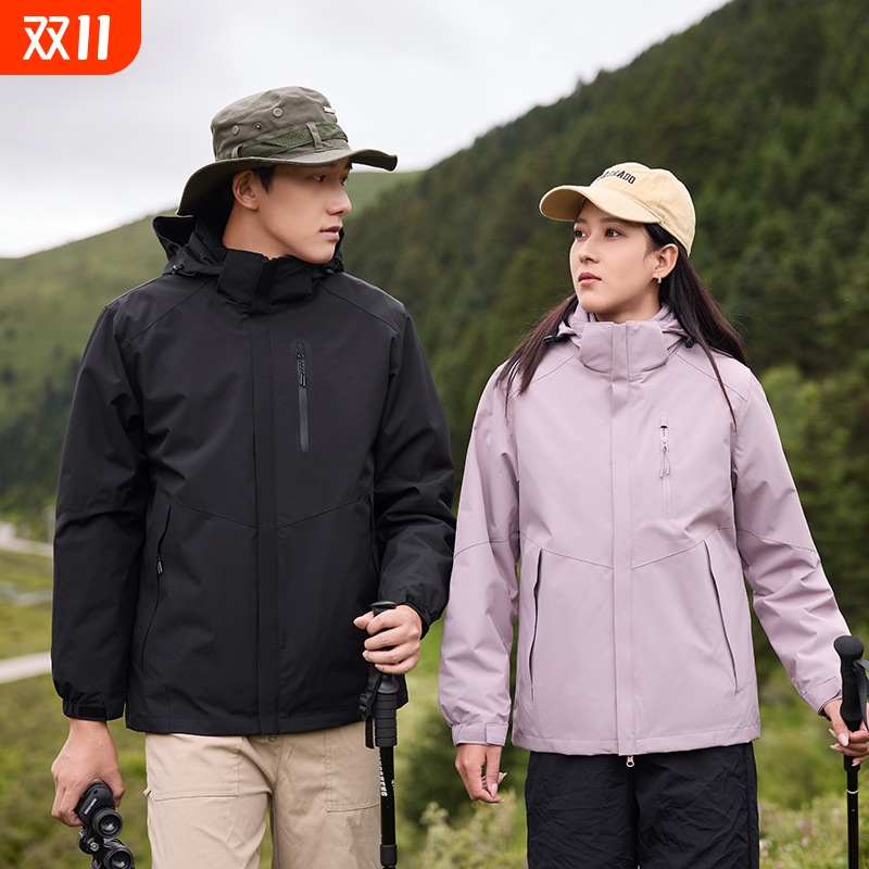 冲锋衣三合一男女工作服户外防风