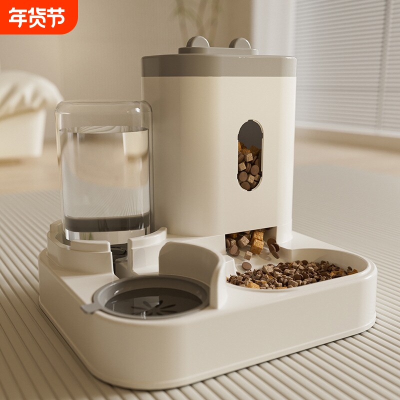 新款自动猫咪喂食器狗碗宠物碗猫盆二合一饮水机猫碗宠物用品喝水