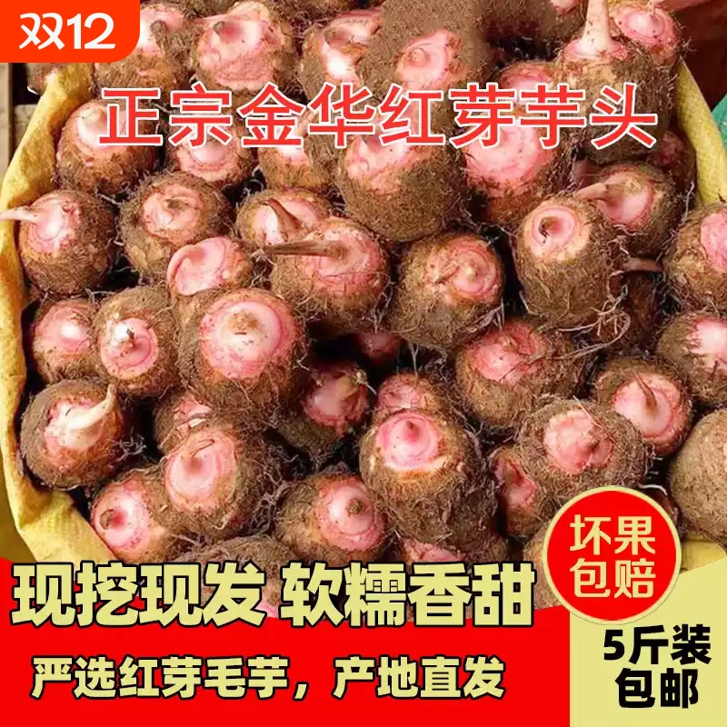 新鲜农家现挖红芽芋头