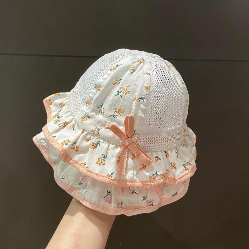 宝宝帽子春夏季薄款防晒太阳帽男女儿童遮阳渔夫帽婴儿帽子网眼