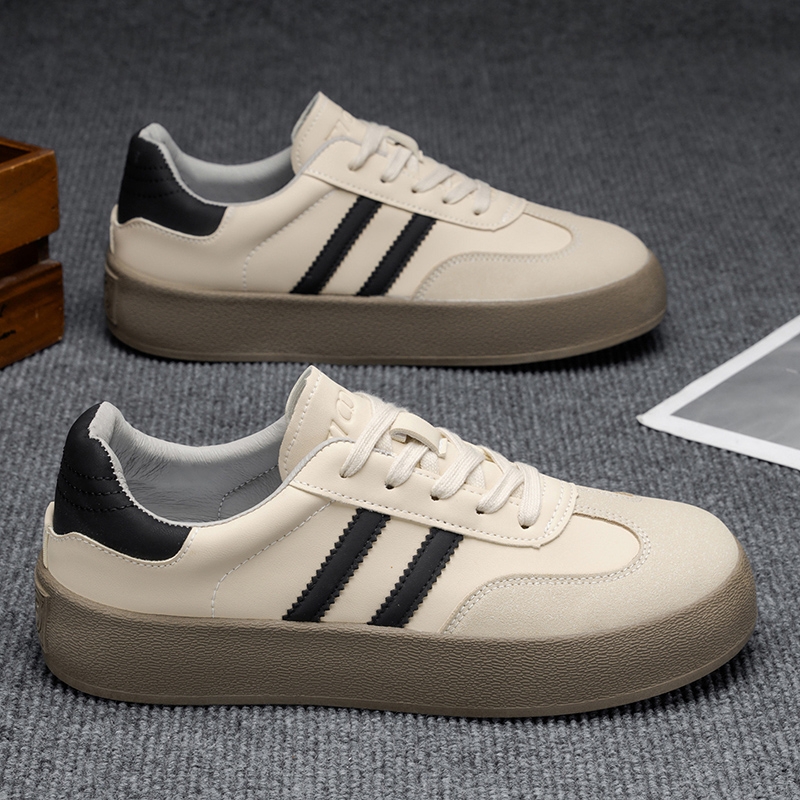 德训鞋男鞋2025新款爆款小众设计感港风时尚复古低帮休闲板鞋男款