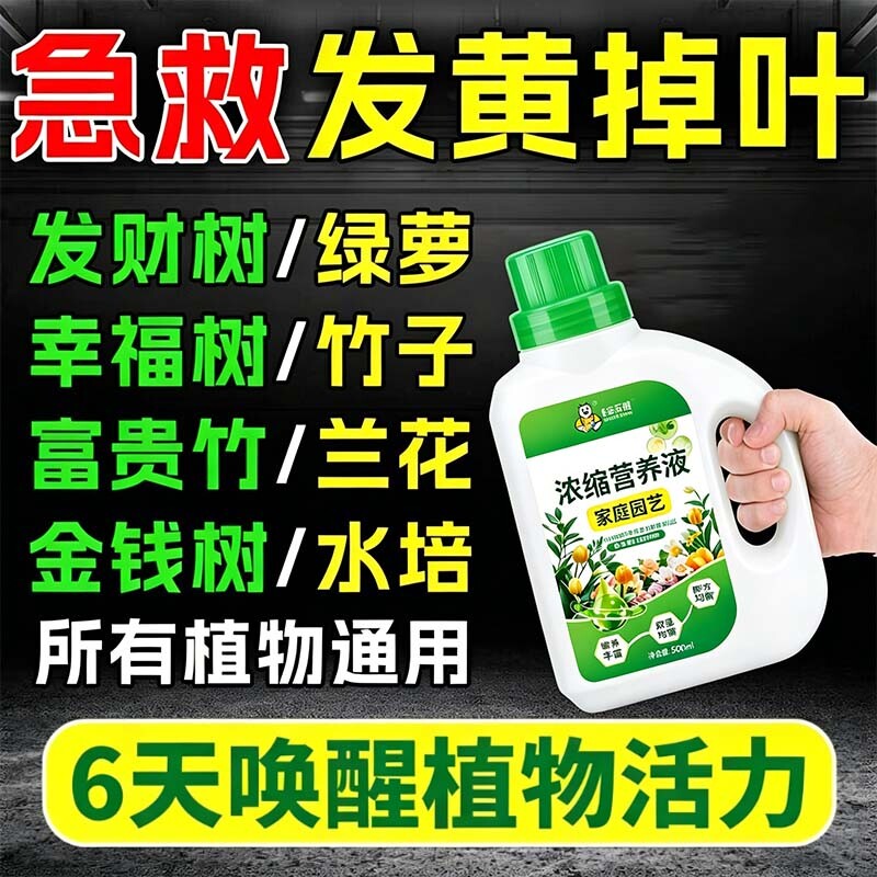 绿萝营养液植物通用型家用养花卉水培绿植多肉盆栽发财树肥料室内