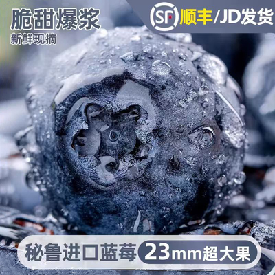 秘鲁蓝莓正宗进口甄选蓝莓王巨无霸新鲜水果当季特大果整箱包邮