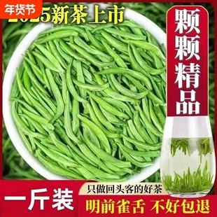 雀舌茶叶2025新茶明前特级绿茶贵州湄潭毛尖春茶叶嫩芽浓香型500g