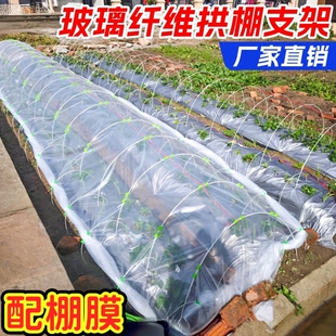 大棚支架拱杆温室骨架种菜小拱棚弹力保温新型实心玻璃纤维杆农用