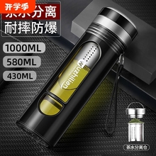 高档玻璃杯男士茶水分离泡茶个人专用耐热防摔大容量双层隔热水杯