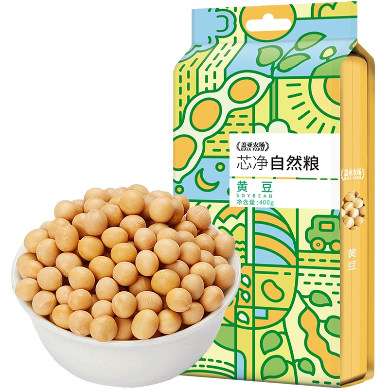 盖亚农场有机黄豆400g/袋五谷杂粮豆香浓郁生豆芽