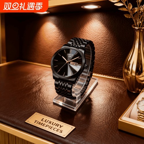 手表男款全自动男表数字双日历防水腕表男机械风全自动防水高级感