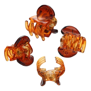 夏新款 黑色咖啡小发夹 1.5公分迷你塑料小抓夹可爱刘海夹50个桶装