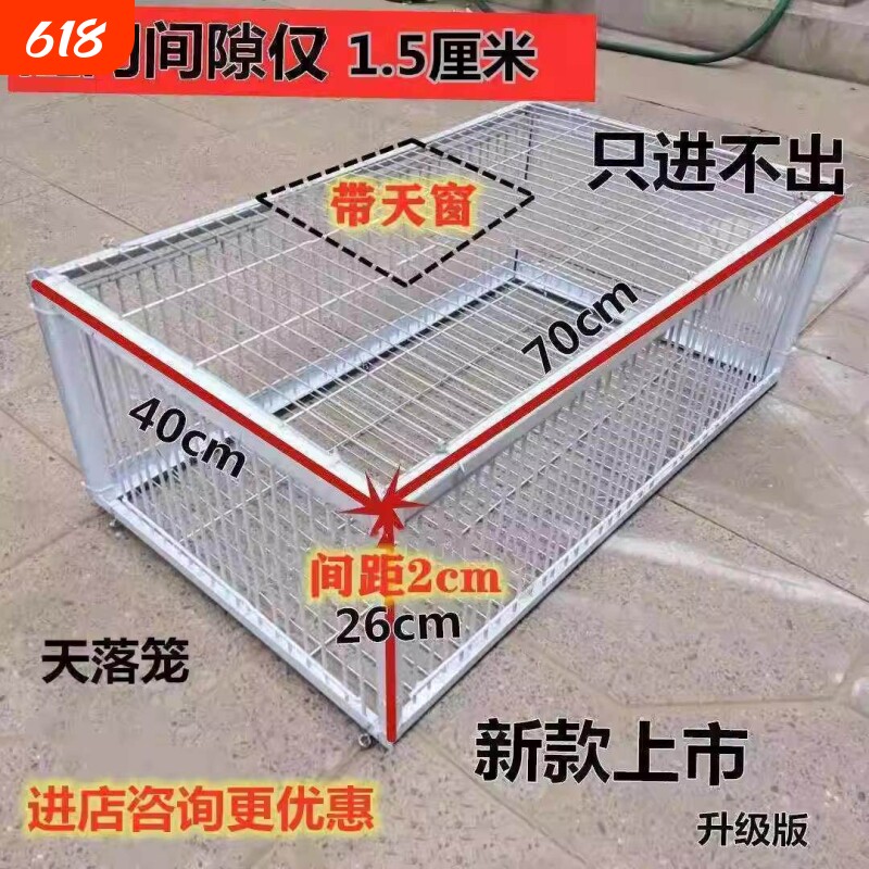 只进不出鸟笼全自动天落笼子撞户外抓鸽收子捕加密门可连续用新款