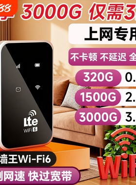 智能wifi移动无线wifl6便携式免插卡2026新款路由器全国通用流量wi-fi车载宽带4g高速网络智能上网卡车载wifi