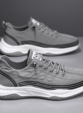欧伦啄木鸟男鞋夏季男款鞋子透气防臭防滑帆布休闲工作上班懒人一
