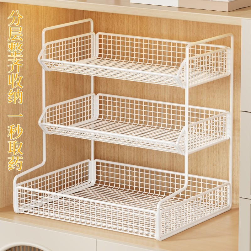 桌面医药箱家用柜内药品置物架药瓶整理神器大容量医用分层展示架