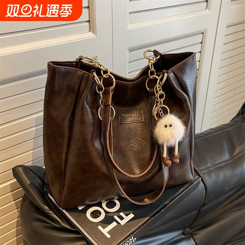 金玉鸟大容量托特包包女2024新款斜挎包大学生上课通勤包单肩包