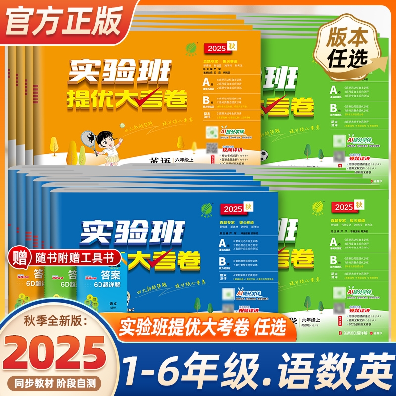 实验班提优大考卷语文数学英语