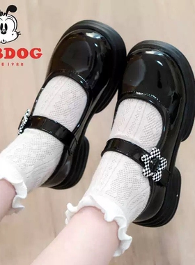 巴布豆女童小皮鞋春秋2026年新款儿童公主演出黑色单鞋大童学院风