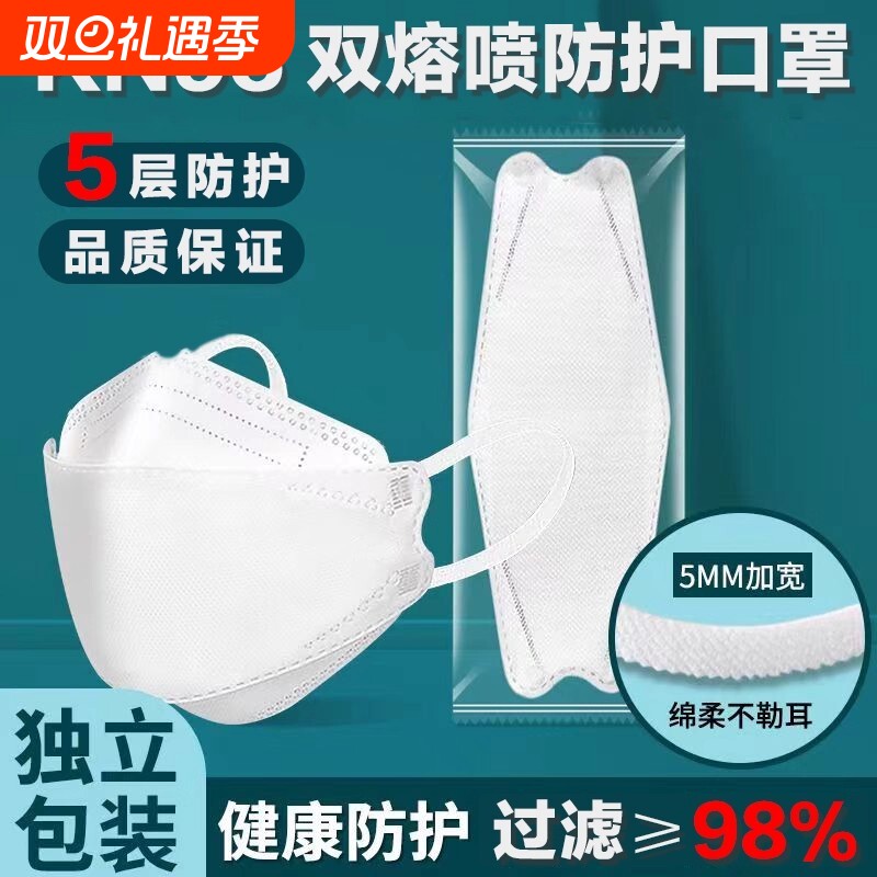 2025新款kn95口罩立体3d女高颜值一次性鱼嘴秋男潮防尘防工