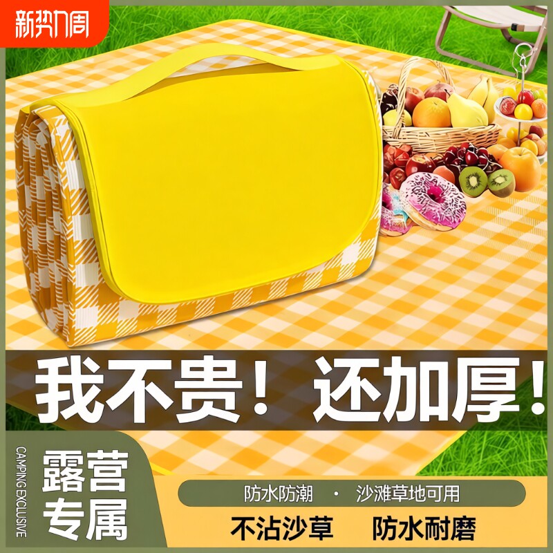 野餐垫防潮垫加厚户外野炊野营沙滩帐篷地垫春游坐垫防水草坪垫子