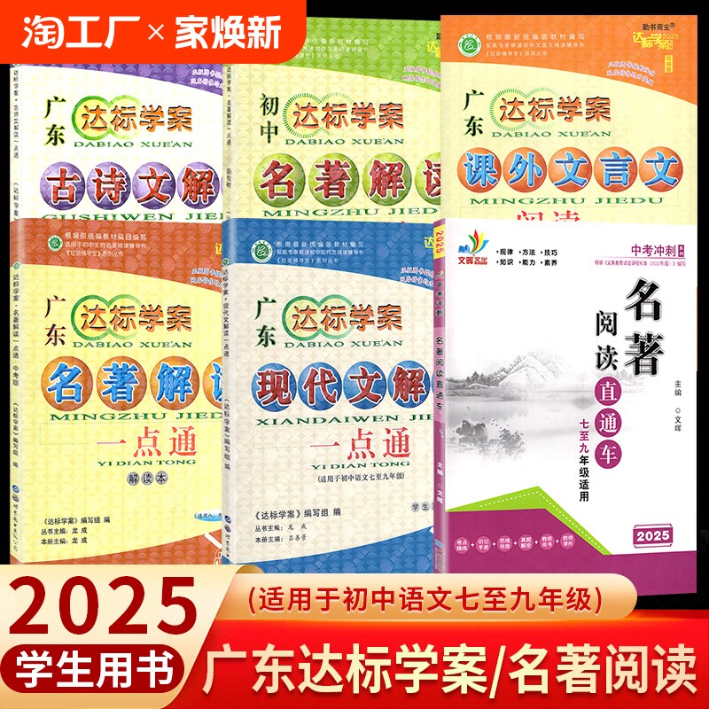 2025版广东达标学案名著解读一点通现代文解读古诗文解读名著阅读直通