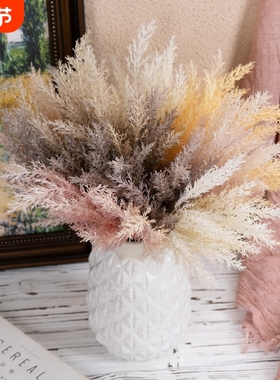 华月5头松针仿真花绿植物婚庆INS风假花装饰品MW53002