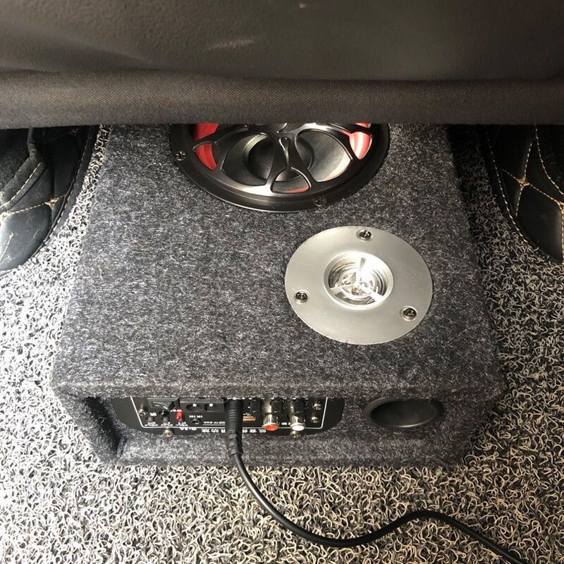 车载低音炮超薄方形12V24V重低音汽车音响手机无线蓝牙户外音响汽