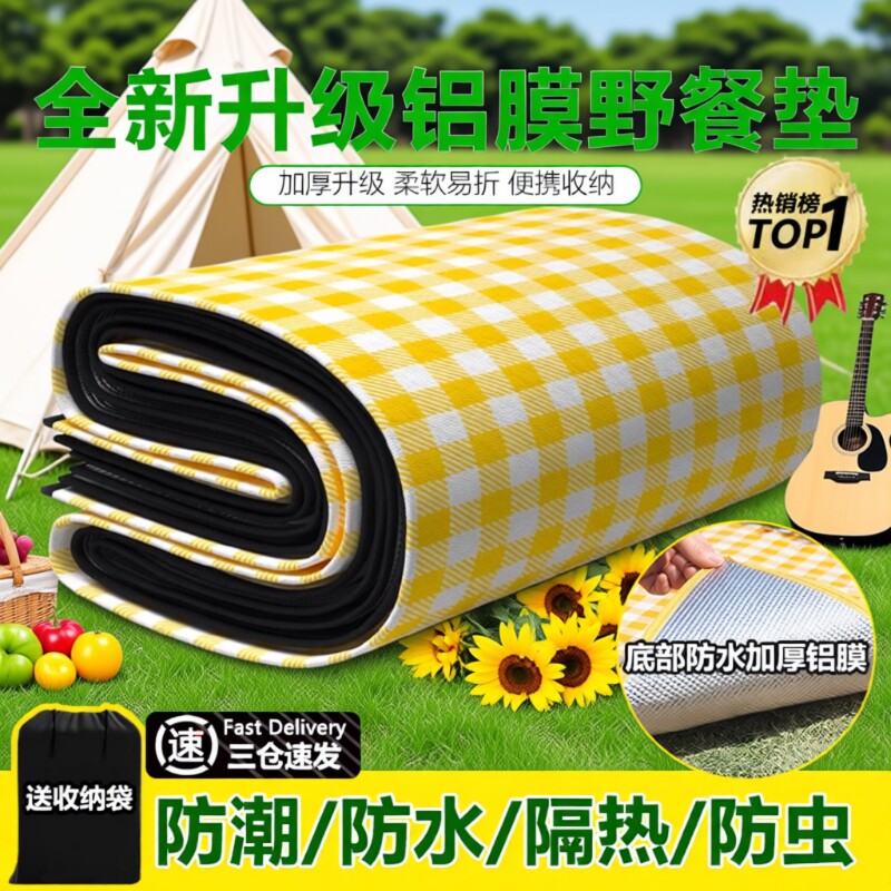 野餐垫防潮垫加厚专用户外露营便携帐篷地垫坐垫防水折叠地上睡觉