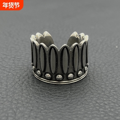 ODEK高级感复古印第安羽毛戒指