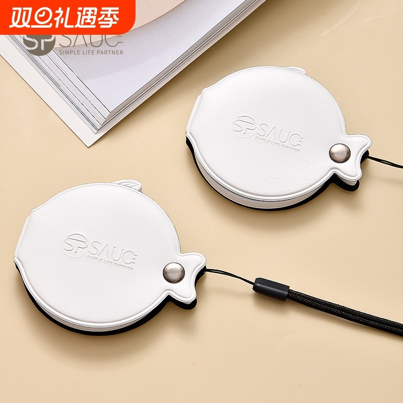 多宝鱼造型玻璃sp sauce高清3倍放大带挂绳折叠便携式挂脖放大镜