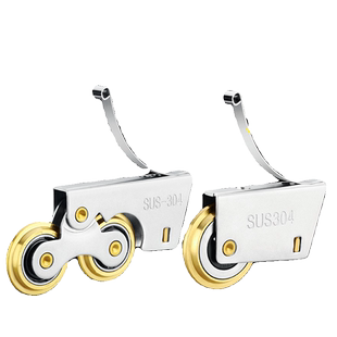 推拉门地滑轮铝合金厨房衣柜卫生间浴室玻璃门导轨道移门下滑轮子