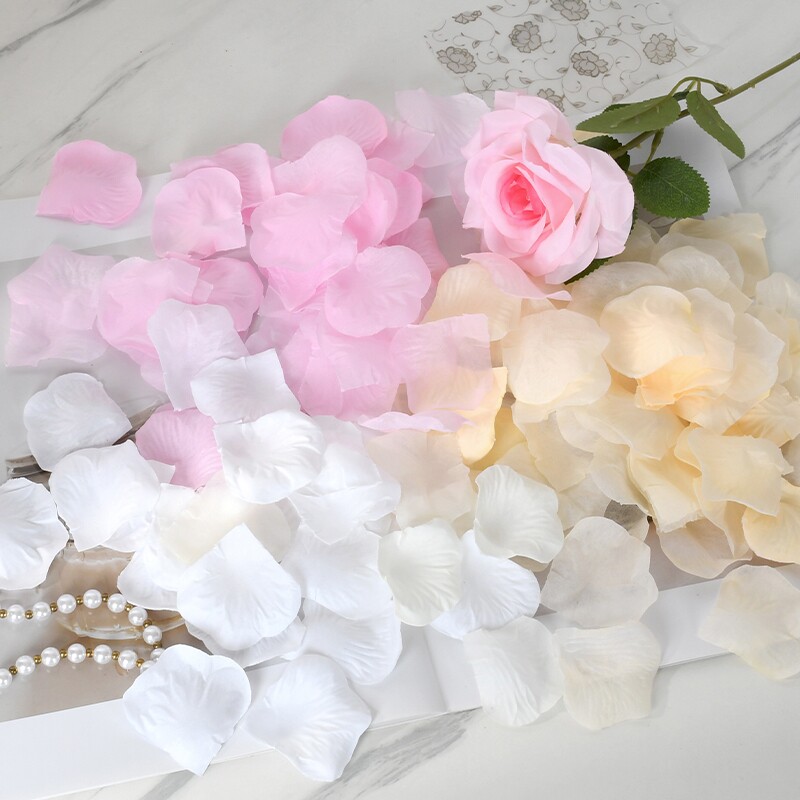 仿真玫瑰花瓣结婚装饰手撒花情人节求婚制造婚房布置用品花艺花朵