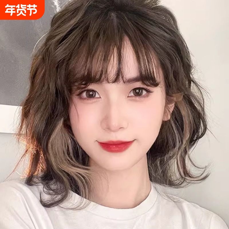 假发女短发卷发全头头套仿真发自然时尚减龄羊毛卷无痕整顶假发套,美发护发/假发,日常整顶假发,淘宝优惠券,粉丝福利购,淘宝优惠卷