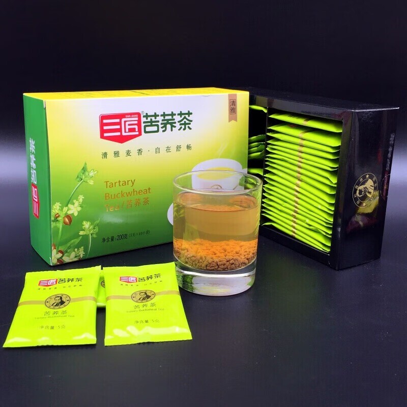 三匠苦荞茶200g盒装四川特产大凉山荞麦茶黄独立小袋小包装图片