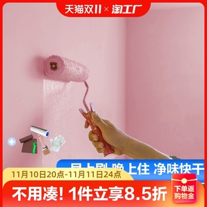 内墙乳胶漆室内室外家用白色自刷粉墙漆涂料彩色油漆墙面修复无味