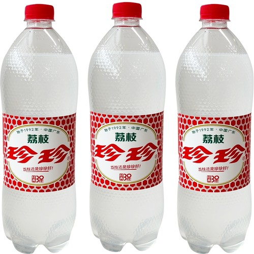 【聚会囤货】珍珍荔枝味汽水1.25L大瓶装正品餐桌酒席0脂碳酸饮料