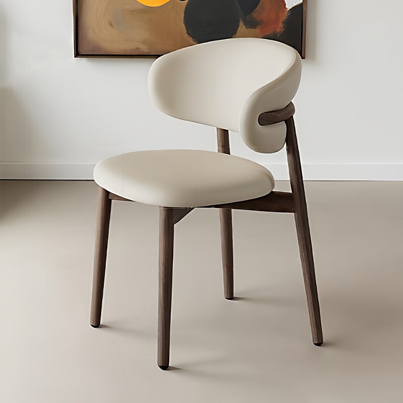 【新羊角椅  原版开模】北欧实木餐椅家用简约现代轻奢靠背椅子