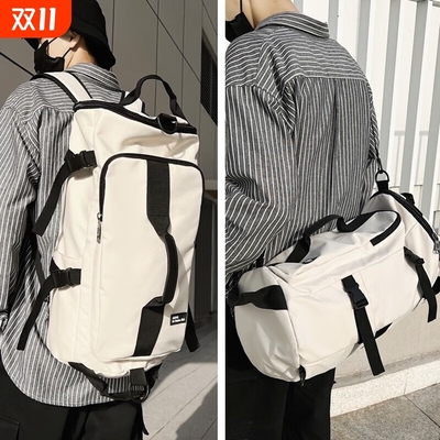 旅行双肩包男款背包大容量斜挎包旅游包书包男手提多功能拉杆箱