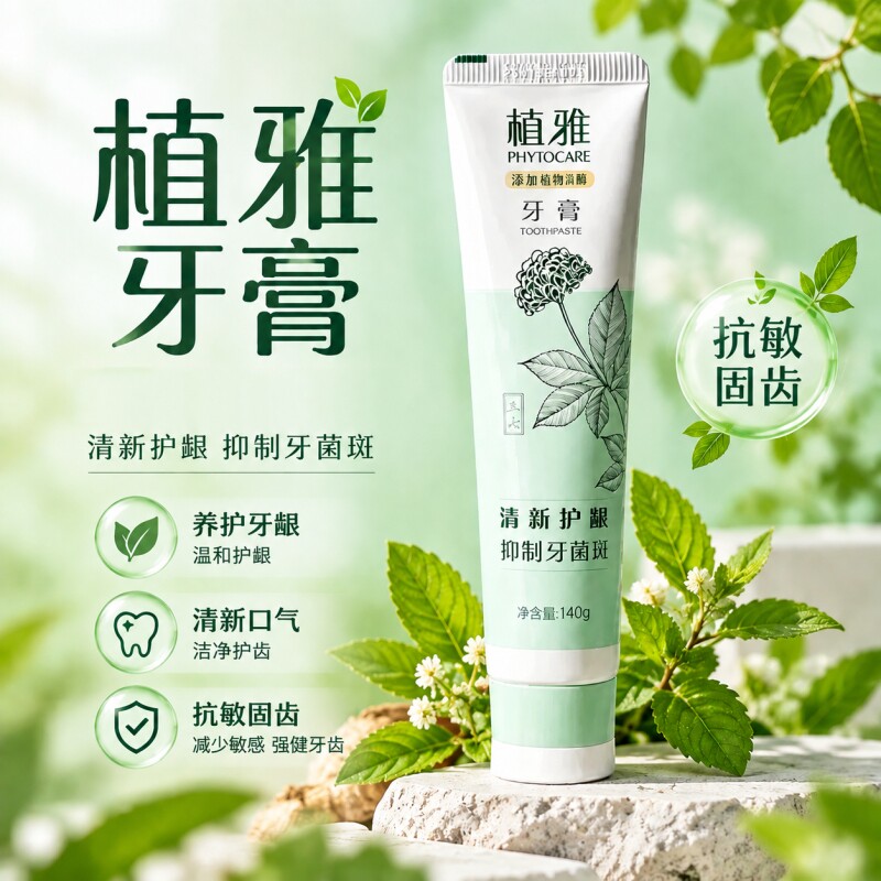 植雅牙膏美白除臭去火牙龈出血防蛀牙清新口气牙膏去烟渍去口气