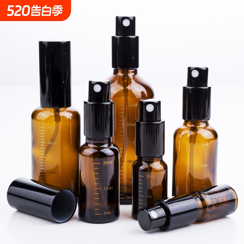 茶色精油瓶30ml避光棕色滚珠滴管瓶30毫升分装玻璃瓶乳液瓶批发