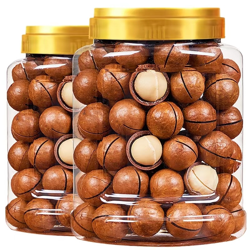 大颗粒夏威夷果新货奶油味年货坚果零食批发价含罐重500g送开口器